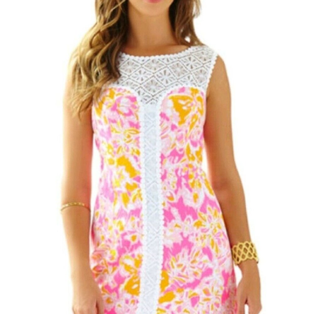 NWT LILLY PULITZER SOFIA LACE SHIFT DRESS (S36)